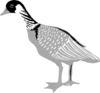 Grayscale Goose Clip Art